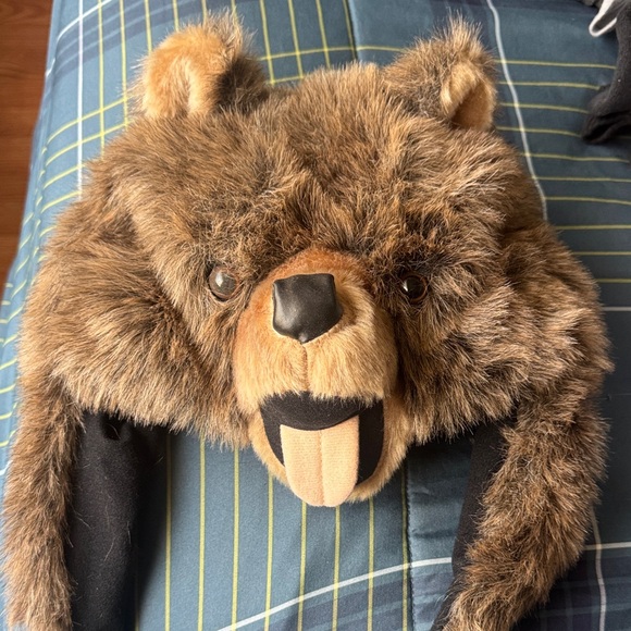Disney Brown Bear Plush Hat with Tongue Detail